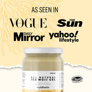 Wyld Herbs All-Natural Organic Sea Moss Gel | 100% Wildcrafted Dr Sebi Sea Moss | Superfood Rich in Minerals, Proteins & Vitamins - Vegan & Gluten Free Sourced from the Caribbean 720ML