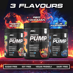 Applied Nutrition ABE Pump Pre Workout - All Black Everything Stim Free Pump Pre Workout Powder | Pump, Energy & Strength with Citrulline, Creatine, Beta-Alanine (500G - 40 Servings) (Blue Razz)
