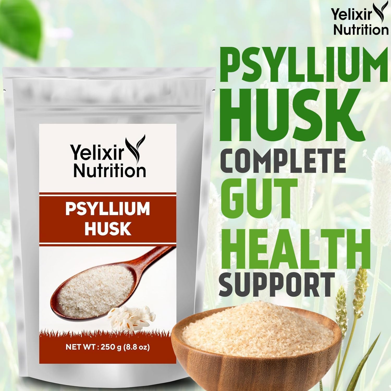 Yelixir Nutrition Psyllium Husk Whole 250 G