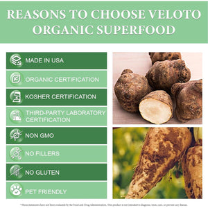 Organic Inulin Powder, Soluble FOS Inulin, Fiber Prebiotic Intestinal Support, Enhances Calcium Absorption, Vegan Friendly, Non GMO, Natural Fibers for Smoothie & Drinks, 2.2 Lbs/1 Kg