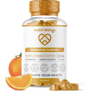 Berberine Gummies with Ceylon Cinnamon & Turmeric – High Strength Berberine HCL Supplement for Metabolic Support, Blood Sugar Balance – Vegan & Gluten-Free – 60 Gummies