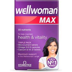 Wellwoman Max, Beauty Supplements, Maximum Support Formula for Women Wanting to Boost Energy, Immune System and Bone Health, 84-Multivitamin Tablets by Vitabiotics