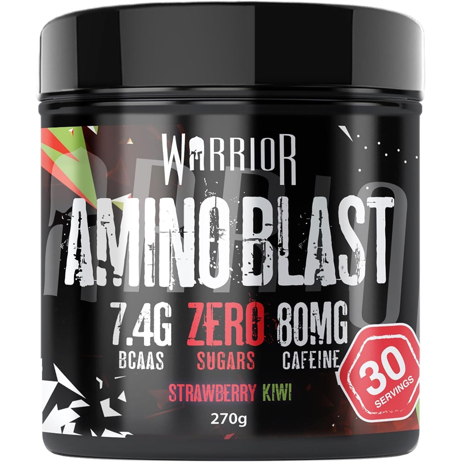 Warrior Amino Blast 270G – BCAA Powder – Branched Chain Amino Acids Supplement, Intra Workout & Recovery, Energy Drink – 30 Servings (Strawberry Kiwi)