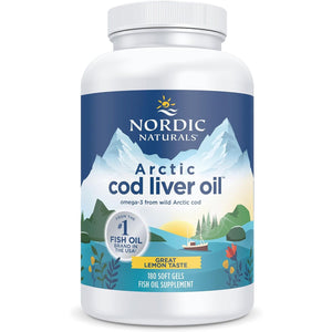 Nordic Naturals, Arctic Cod Liver Oil, 750Mg Omega-3 from Cod Liver Oil, with EPA and DHA, Lemon Flavour, 180 Softgels, Soy Free, Gluten Free, Non-Gmo