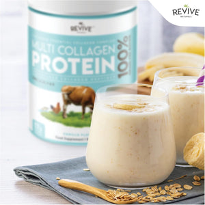 Vanilla Multi Collagen Protein Powder - 400G - Unsweetened - 5 Types of Collagen Peptides - Hydrolysed Grass Fed Bovine, Wild Caught Marine & Free-Range Chicken - Keto Approved