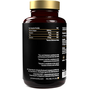 Marine Collagen Capsules - High Strength Collagen Supplements for Women & Men - 1000Mg - Collagen Peptides - 60 Capsules (Not Collagen Powder/Collagen Tablets) - Protein Works