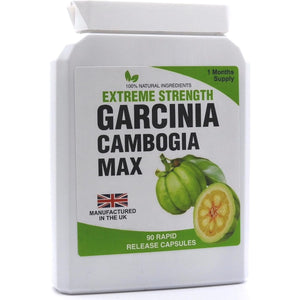 90 Capsules Garcinia Cambogia Max Pure Extreme Weight Management Detox Capsules 1500Mg Daily Dose Dieting UK Manufactured