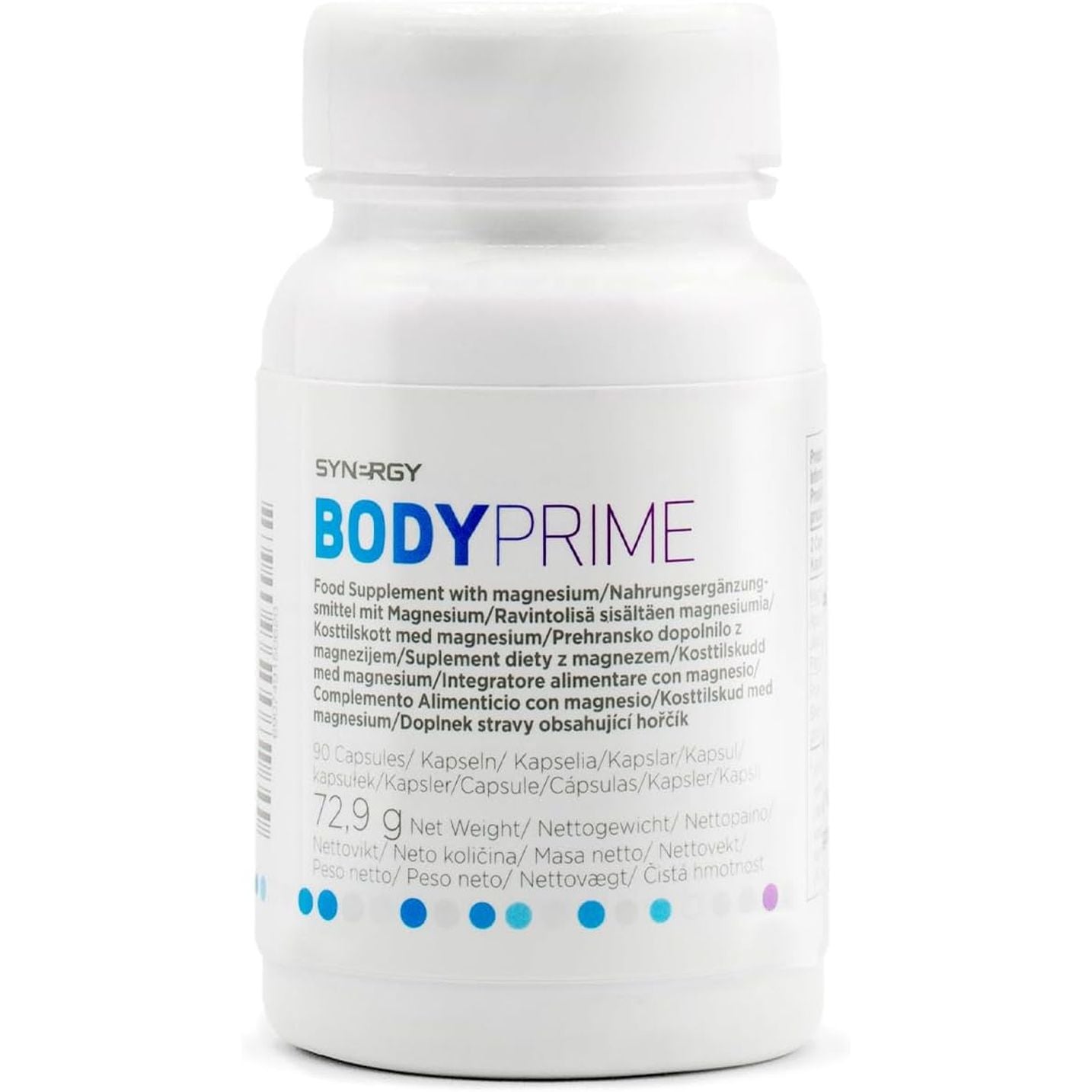 Synergy Worldwide Body Prime 90 Capsules | 400Mg Magnesium Capsules with Apple Pectin and Prune Powder | Digestive Health & Nervous System Support | 72.9G
