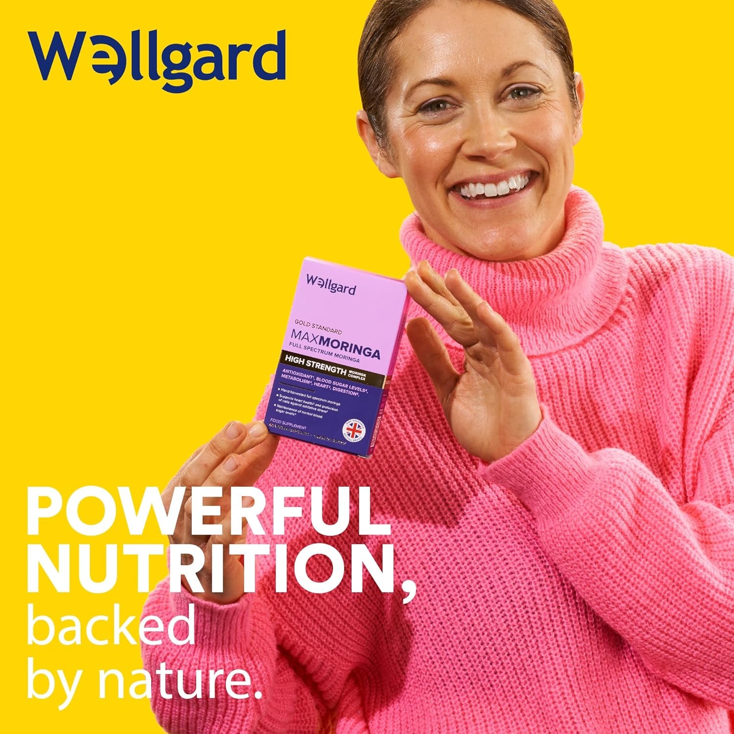 Wellgard Moringa Capsules - Supports Blood Sugar Balance, Heart & Digestive Health, and Metabolism, 60 Vegan Capsules