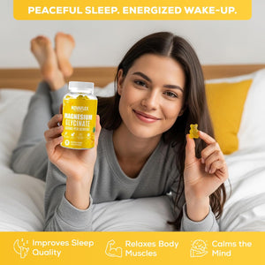 Novaflex Nutrition - Magnesium Glycinate Gummies 600Mg – High Absorption Magnesium with Calcium, Vitamin D & B6 – Pineapple Flavour, 60 Vegan Gummies – Supports Energy & Muscle Function