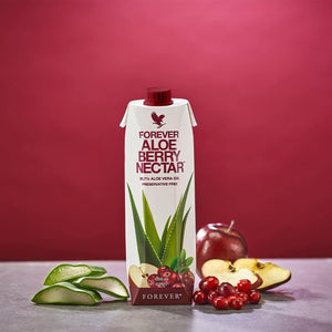 Forever Living Products Aloe Berry Nectar, 1000Ml, Cranberry-Apple Flavored Aloe Vera Gel, 90.7% Pure Inner Leaf Aloe Vera Gel, No Added Preservatives, Gluten Free
