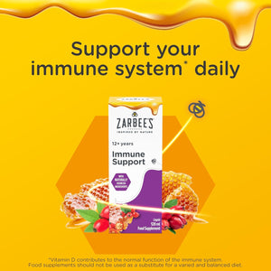 Zarbee’S Adult Immune Support, 120 Ml, to Support the Immune System* Daily, Honey-Based, No Artificial Colours or Flavours, Multivitamin