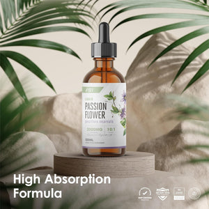 Passion Flower (Passiflora Incarnata) Herb Drops – Alcohol-Free Mother Tincture - 120Ml Liquid Extract Drops Food Supplement - by Alpha01