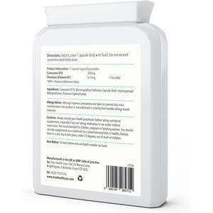 Troo Health Coq10 Supplement 300Mg plus - 60 Capsules - High Strength Trans Form Co Enzyme Q10 Enhanced with Vitamin B1 to Support Healthy Heart Function & Energy Metabolism - 2 Month Supply – UK Made