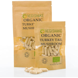 Organic Mushroom HPMC Capsules 600Mg Polysaccharides Immune Vegan Kosher Halal (60 Capsules)