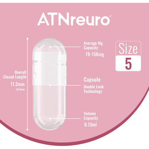 Atnreuro Size 5 Empty Gelatin Capsules 100 Count Very Tiny Empty Pill Capsules for Powders