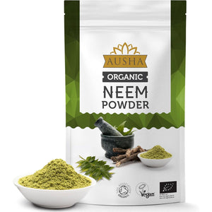 Ausha Organic Neem Powder 200G - UK Certified Organic by Soil Association