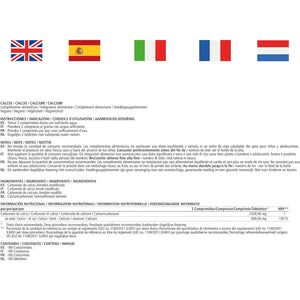 Calcium Tablets High Strength -180 Tablets for 3 Months - 2028Mg Calcium Carbonate per Daily Dose -Organic and Vegan Food Supplement without Additives