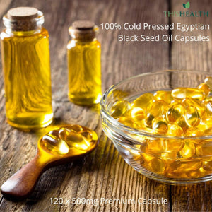 120 - Black Seed Oil Vegetarian Capsules - Cold Pressed Egyptian Oil, Soft-Gel Capsules.
