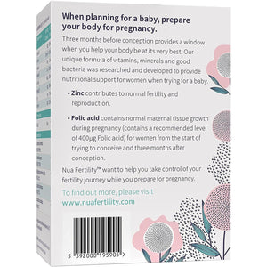 Nua Fertility, Nuabiome Women - a Unique Formula of Vitamins, Minerals and Live Bacteria for Women Trying to Conceive - 60 Capsules (1 Month Supply)