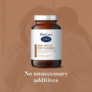 Biocare Hair, Skin & Nail Complex - with Biotin, Selenium, Zinc, Silica, Lysine & MSM - 60 Capsules