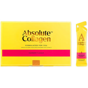 Absolute Collagen Marine Liquid Collagen Supplement for Women - 8000Mg Collagen in Each Sachet - New Raspberry Flavour - 14 Sachets per Box