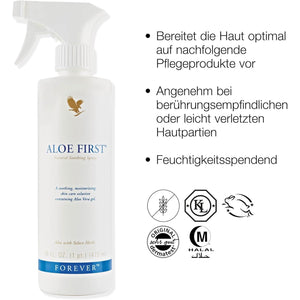 Forever Living Products Aloe First, 473Ml, Skin Soothing Formua, 80% Pure Inner Leaf Aloe Vera, Gluten Free, Vegetarian Friendly