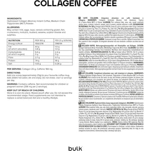 Bulk Collagen Coffee, High Protein, Black, Packaging May Vary, 500 G