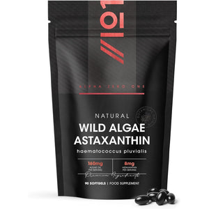 Wild-Algae Astaxanthin 160Mg - High Strength Providing 8Mg Astaxanthin Antioxidant - 90 Softgels - Resealable and Recyclable Pouch by Alpha01