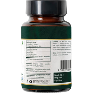 ORGANIC SPREE TULSI 120 Tablets | Holy Basil (Tulsi) | USDA Organic Certified | Organic and Natural 120Tab (1)