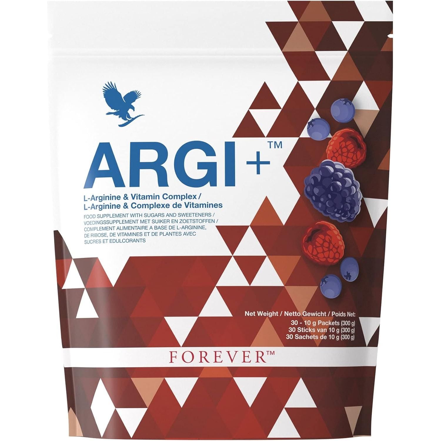 Forever Living Products ARGI+, 30 Sachets per Pouch, Delicious Berry Flavour, 5G of L-Arginine per Serving, Gluten Free