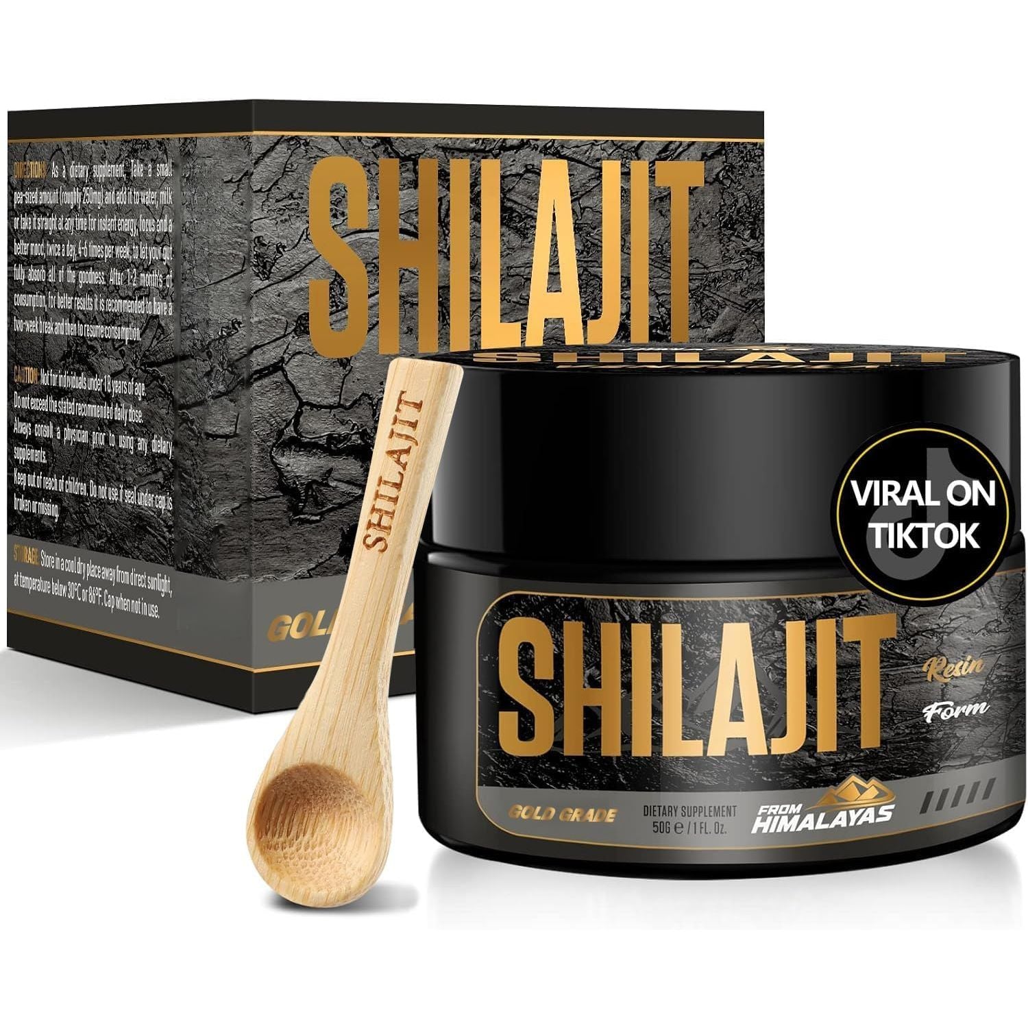 Himalayan Pure Natural Shilajit Resin 50G - Original Himalayan Shilajit