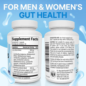 Dr. Berg Bio Cultures Complex Probiotics with Prebiotics | 60 Billion CFU | Prebiotic and Probiotic Supplements with Lactobacillus and Bifidobacterium Strains