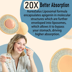 Apigenin 600Mg, Optimal Dose Liposomal Apigenin Softgels for Sleep, Relaxation & Mood, Powerful Flavonoid, with Fisetin, Quercetin and Theaflavins (60 Count (Pack of 1))