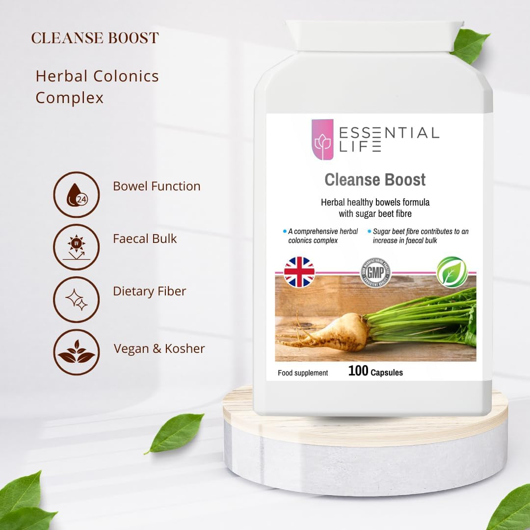 Essential Life Cleanse Boost - Detox & Cleanse Supplements - Colon Cleanse Supplements - Herbal Colonics Complex