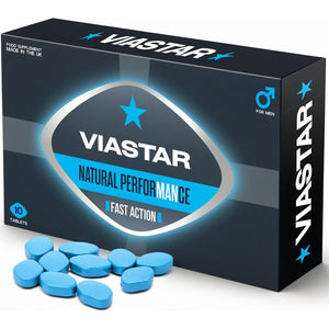 Viastar | 10 Tablets | 100% Strong and Natural, Exclusively for Men, Easy to Swallow Pills, Manufactured in the UK.