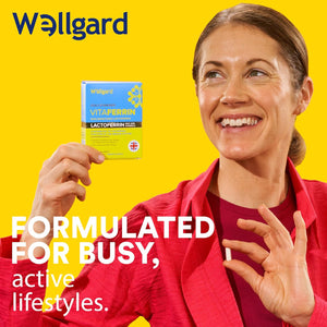 Wellgard Vitaferrin – Triple Action Immune Supplement Colostrum Lactoferrin, Zinc & Vitamin C, Immunity Supplement, 30 Capsules