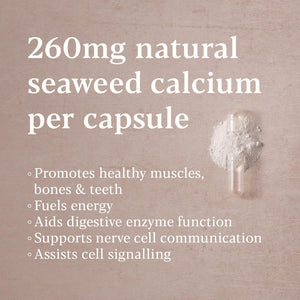 Higher Nature - Icelandic Seaweed Calcium - True Food® Formula - 260Mg Natural Source - Clinically Proven Calcium Supplement - Supports Bones, Teeth & Digestive Enzyme Function - 60 Capsules