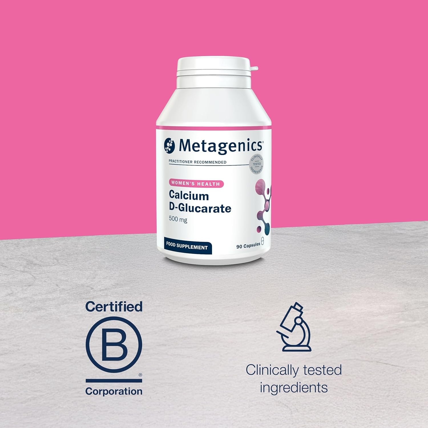 Metagenics Calcium D-Glucarate - Energy-Yielding Metabolsim & Gut Health - 90 Capsules