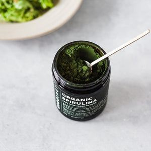 Erbology Organic Spirulina Powder 90G - 45 Servings - Sustainably Sourced in Portugal - Energy and Immunity Support - Rich in Chlorophyll, B Vitamins, Iron and Phosphorus - Vegan - Gmo-Free