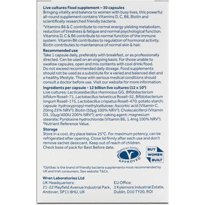 Optibac Probiotics Women'S Wellbeing - Scientifically Proven Friendly Bacteria plus Vitamins for Vitality and Balance - a Powerful All-Round Supplement for the Stresses of Daily Life - 30 Capsules