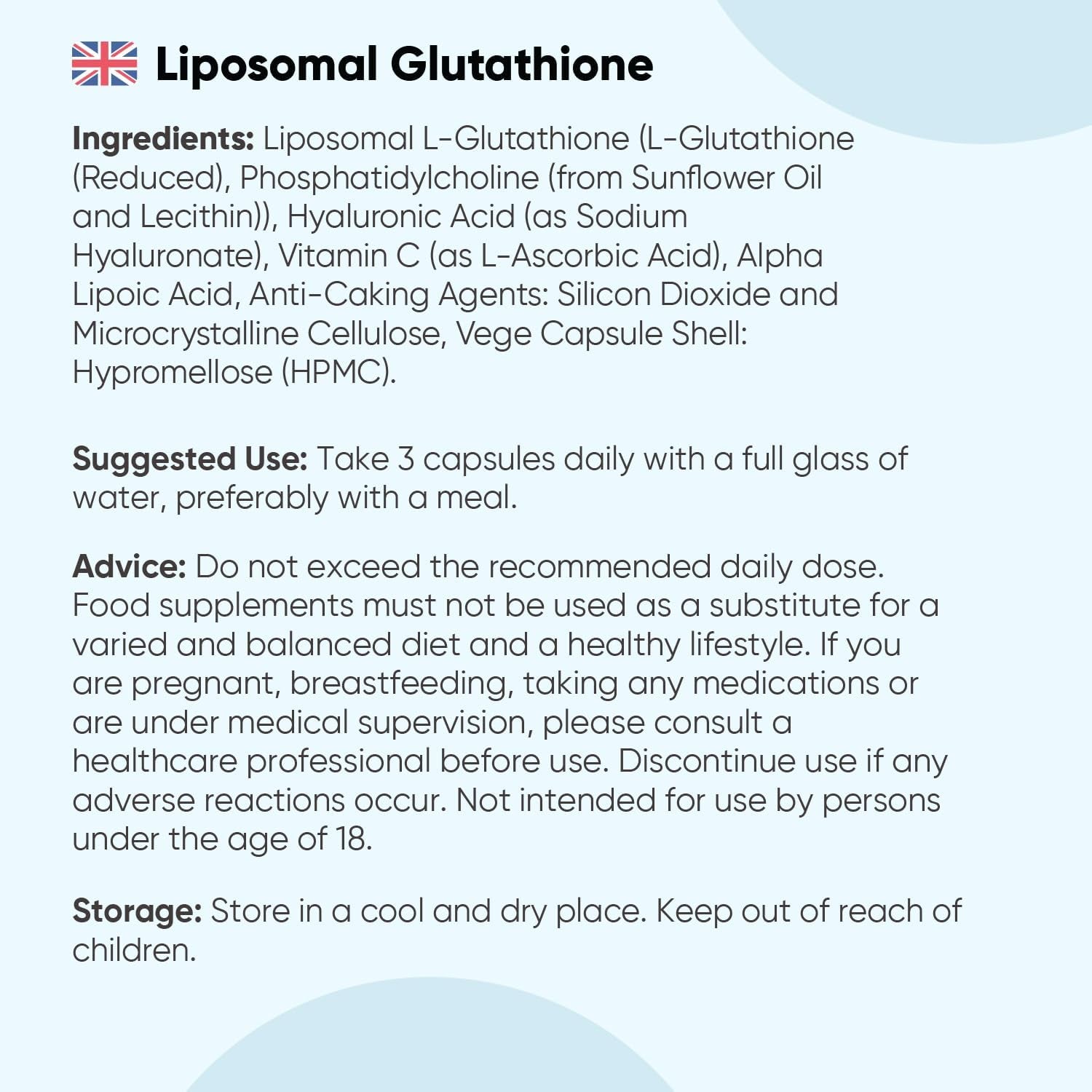 Weightworld L-Glutathione Supplement | 1000Mg | 90 Capsules | Reduced Liposomal Glutathione Capsules | Vegan | with Vitamin C, Hyaluronic Acid & Alpha Lipoic Acid