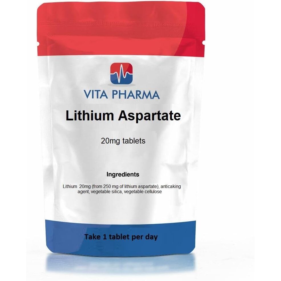 VITA PHARMA Lithium Aspartate 20Mg 120 Capsules