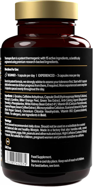 Protein Works - Thermopro Burn Tablets | Preworkout Supplement with Caffeine | Reduces Tiredness & Fatigue | 45 Capsules