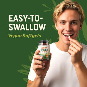 Vegan Omega 3 6 9 Supplements | 2000MG Plant-Based Triple Omega 369 Blend | Heart, Brain, Skin, and Eye Health Support | Vegan Fish Oil Alternative | Essential Fatty Acids Complex | Non-Gmo | 60 Ct