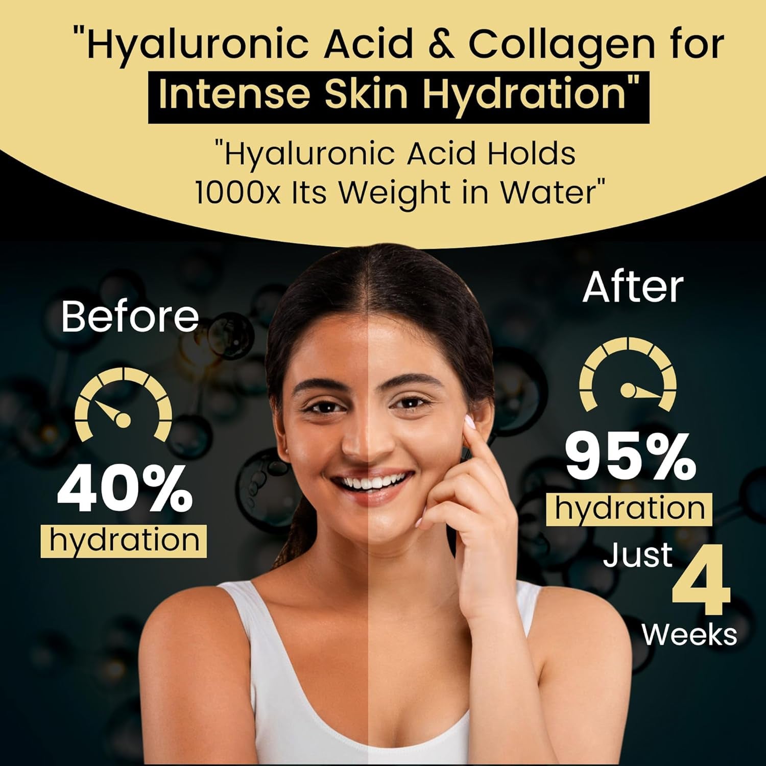 Ayaani Glutathione 1500Mg Supplement | High Strength Skin Brightening Antioxidant Complex with Collagen, Vitamin C, Coenzyme Q10, Hyaluronic Acid, Biotin, Zinc + More | 60 Soft Gels | Developed in UK