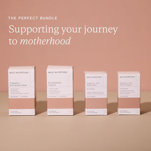 WILD NUTRITION Food-Grown® Pregnancy + New Mother Multi | Pregnancy Vitamins for Women with 400Μg Folic Acid | Prenatal Vitamins for Women to Support Fatigue | Pregnancy Nausea Relief | 90 Capsules