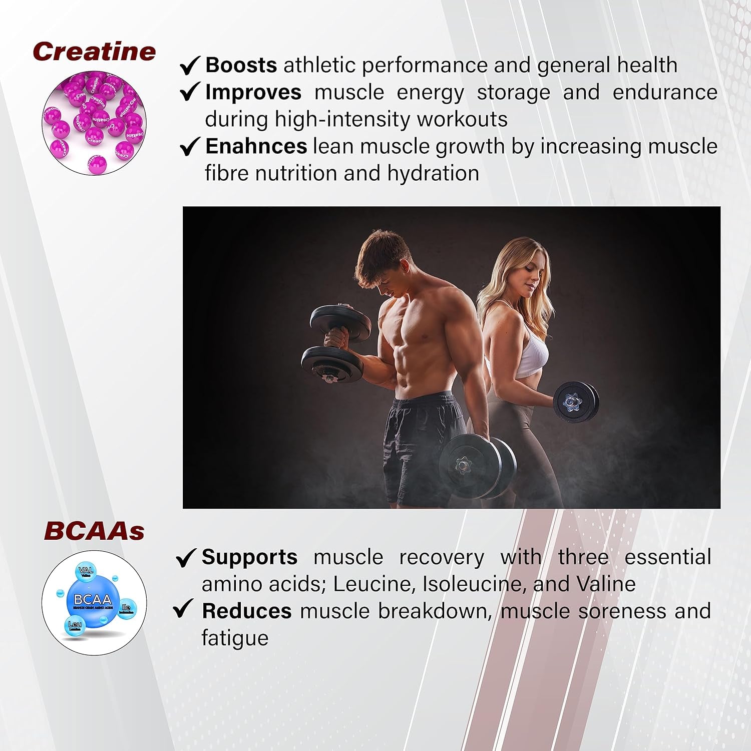 Wellboost Creatine MAX Gummies - 5000Mg Creatine Monohydrate & 600Mg Bcaas per Serving - Vegan, Sugar-Free Chewable Gummies with Strawberry & Banana Flavour - 90 Gummies (1 Month Supply)