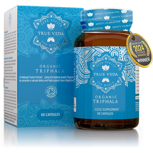 Organic Triphala Capsules - Certified Organic by Soil Association | Potency Due to Natural Fusion Extract | 100% Natural Supplement | Vegan & Vegetarian Friendly | Ayurveda | 60 Tablets | Made in UK