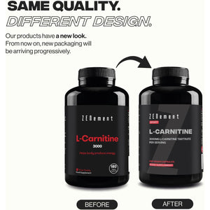 L-Carnitine 3000 Mg – 180 High-Dosage Capsules – for an Active Lifestyle – Vegan Capsules, Free from Gluten, Lactose & Soy – Sports Supplement – Zenement